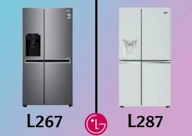 مقایسه یخچال  ال جی  L287 و L267