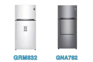 مقایسه یخچال های بالا پایین ال جی مدل  GRM832 and GNA782