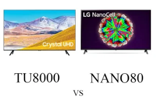 مقایسه تلویزیون نانوسل ال جی nano80 با تلویزیون کریستالی سامسونگ TU8000