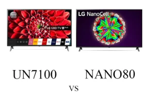 مقایسه تلویزیون نانوسل NANO80 با تلویزیون UN7100 ال جی